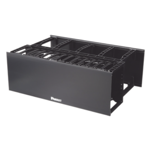 PANDUIT NM4 – Organizador de Cables Horizontal / Alta Densidad / Doble Acceso Frontal y Posterior / Rack 19in / 4UR / 7ft Equivalente