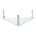 SYSCOM TOWERS SBZ-45 – Base Triangular para Torre / Placa Acero 1/4' / Niple 3/4' Galvanizado / Peso 6 kg / Compatible STZ45