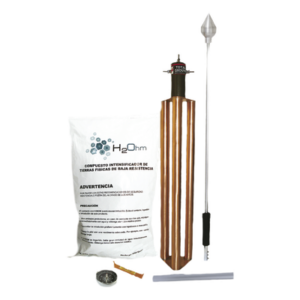 TOTAL GROUND KD-ALU-INOX – Punta Pararrayos / Acero Inoxidable / 80 m (262 pies) Diámetro Protección / Sistema ESE / Norma NMX-J-549-ANCE-2005