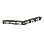 PANDUIT CPPA24FMWBLY – Panel de Parcheo Modular / 24 Puertos / Diseño Angulado / 1U / 19 Pulgadas / Placas Frontales Extraíbles