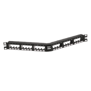 PANDUIT CPPA24FMWBLY – Panel de Parcheo Modular / 24 Puertos / Diseño Angulado / 1U / 19 Pulgadas / Placas Frontales Extraíbles