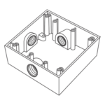 RAWELT RC-0503 – Caja de Conexión a Prueba de Intemperie / 3 Bocas 3/4" (19.05 mm) / Aluminio Diecast / IK09 / 492 cm³ / 0.395 kg