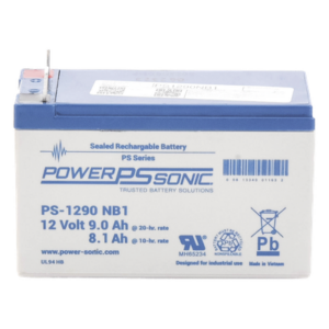POWER SONIC PS-1290-NB1 – Batería de Respaldo AGM/VRLA / 12V / 9Ah / Vida Útil 5 Años / Terminales NB1 / UL Reconocida