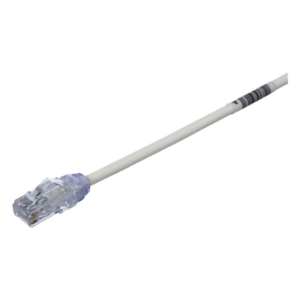 PANDUIT UTP28X1 – Cable de Parcheo UTP / Cat6A 500 MHz / 28AWG Diámetro Reducido / CM-LSZH Doble Clasificación / 0.3 m (1 pie) / PoE 802.3bt
