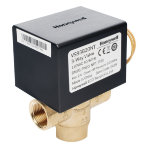 HONEYWELL BMS VS93B20NT – Válvula de Control Eléctrica 3 Vías / Fancoil / Retorno por Resorte NC / 110 V CA / DN20 (3/4") NPT / PN20 / On/Off