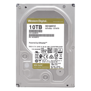 Western Digital (WD) WD102KRYZ – Disco Duro Gold de 10 TB / 7200 RPM / Optimizado para NAS, RAID, Data Center y NVRs de Gran Capacidad / Uso 24-7 / Proteccion Antivibración / 5 Años de Garantia / HelioSeal