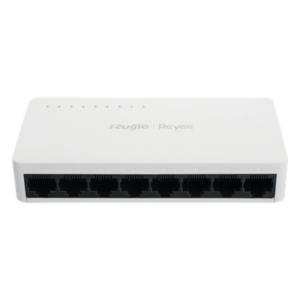 RUIJIE RG-ES08F – Switch No Administrable / 8 Puertos 10/100 Mbps / Plug & Play / Cloud Visible / Montaje Escritorio o Rack / 2.3 W