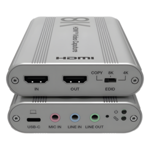 EPCOM PROAUDIO EPCUH80 – Tarjeta de Captura HDMI / 8K@60Hz / 4K2K@144Hz / USB 3.2 Gen 1 / Ancho de Banda 48 Gbps / Mezcla de Audio / Aluminio