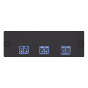 PANDUIT FAP3WBUDLCZ – Placa Acopladora de Fibra Óptica / 6 Fibras LC Duplex / Monomodo OS1/OS2 / Snap-In / Color Azul