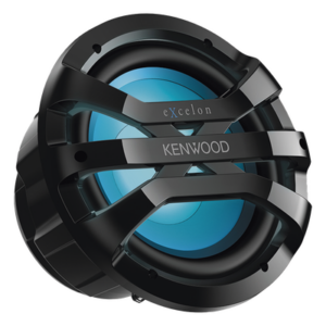 JVC  KENWOOD XM1041BL – Subwoofer de 10" / Potencia Máxima 1300W / RMS 300W / Cono IPX6 / Iluminación LED RF / 4 Ohmios