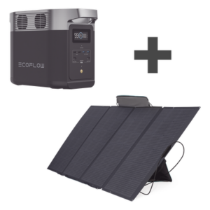 ECOFLOW DLT2-KIT – Kit Estación de Energía Portátil / 1024Wh LiFePO4 / Panel Solar Flexible 400W / 3000 Ciclos / X-Boost 2400W