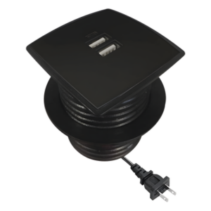 THORSMAN USB-MULTYB – Caja Cuadrada Multy USB / 2 Puertos USB 5V/2A / Cable 1.5m (4.9 ft) / ABS V0 Ignífugo / NOM-ROHS-UL94
