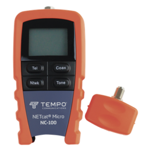 TEMPO NC-100 – Probador de Cable / UTP STP Coaxial / Detección de Fallas / Control Remoto / Tono Digital / TIA/EIA LAN
