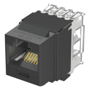 PANDUIT NK6X88MBL – Conector Keystone / Cat 6A / 8P8C / UTP / 22-26 AWG / T568A/B / 50 μin Oro / Negro