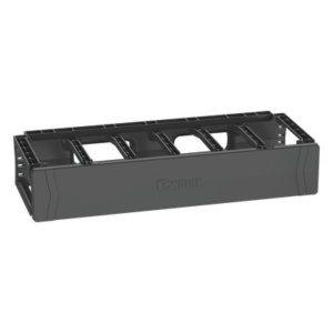 PANDUIT PR2HF2 – Organizador de Cables Horizontal / Rack 19 pulgadas / 2UR / Cubierta Magnética Doble Bisagra / Aberturas para Cat 6 y 6A / 484 x 90 x 202 mm (19 x 3.5 x 7.9 in)