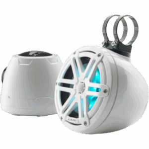 JL AUDIO 10-03258-00 – Sistema de Altavoz Coaxial Cerrado JL Audio VeX M3 / 6.5" / 60 W RMS / 4 Ω / 89.5 dB / 100 Hz-25 kHz / LED RGB / Rejilla Deportiva Blanca / Cono de Polipropileno Relleno de Mica / Tweeter de Cúpula de Seda 19 mm (0.75") / Dimensione