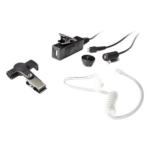 TXPRO TX885H02 – Micrófono-Audífono de Vigilancia / 3 Cables / Tubo Acústico Transparente / PTT Remoto / Uso Profesional Táctico