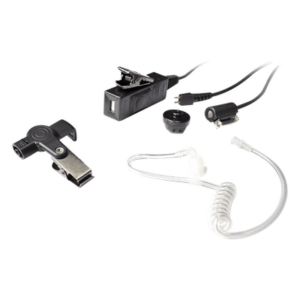 TXPRO TX885H02 – Micrófono-Audífono de Vigilancia / 3 Cables / Tubo Acústico Transparente / PTT Remoto / Uso Profesional Táctico