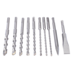 MAKITA D-45820 – Juego de Brocas y Cincéles SDS PLUS / 10 Piezas / 3/16'' a 9/16'' / 6-1/4'' (158 mm) Largo Estándar