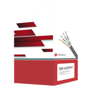 PRECISION PSC-CAT5EXT – Bobina de Cable UTP Cat5e / 4 Pares / 305 m (1000 pies) / 24 AWG / 100% Cobre / LDPE Anti-UV / Exterior