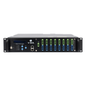 V-SOL V8816W-16P-22 – Amplificador Óptico EYDFA / 16 Puertos 1550 nm / Salida 22 dBm / GPON EPON XGS-PON / Gestión SNMP y Web