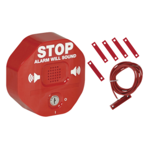 STI STI-6402 – Alarma de Puerta Multifunción / Sirena 95/105 dB / Puertas Dobles / Batería 9V Alcalina / Señal Visual Disuasoria