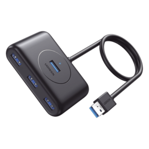 UGREEN 20291 – HUB USB-A 3.0 / 4 Puertos USB-A 3.0 5Gbps / Entrada USB-C PD 5V2A / Cable 1 m (3.3 ft) / Indicador LED / Diseño Compacto