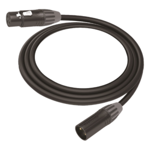 SEETRONIC CMC-MF3-MM3-L – Cable XLR / 3 Polos Hembra a Macho / Carcasa Metálica Negra / Contactos Dorados / Serie M
