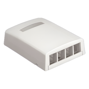 PANDUIT NK4BXIW-AY – Caja de Montaje en Superficie / 4 Módulos Keystone / 82.8 x 31.2 x 83.3 mm / Blanco Mate