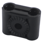 SYSCOM TOWERS CB-38 – Sujetador Plástico para Cable Coaxial / Doble Canal / 3/8" (9.5 mm) a 11 mm / Varilla Roscada 3/8" o M10 / Paquete de 10