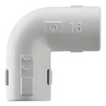 GEWISS DX-40-316 – Accesorio para Tubería Rígida / Unión en L (Codo) / PVC Auto-extinguible / 16 mm / Libre de Halógenos / -5°C a +60°C