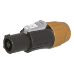 SEETRONIC SAC3FCB-N-W – Conector PowerCom Macho / IP65 / 20 A a 250 V CA / Tres Núcleos / Bloqueo Rápido / Carcasa Amarilla