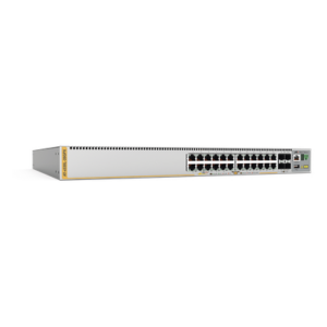 ALLIED TELESIS AT-X530L-28GPX-10 – Switch / Capa 3 / 24 puertos Gbps / 4 puertos SFP+ 10G / PoE+ 740W / Stacking 8 unidades / Doble PSU redundante