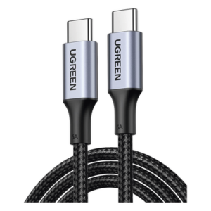 UGREEN 70427 – Cable USB-C a USB-C / Carga Rápida 100W / Transferencia 480 Mbps / Nylon Trenzado / 1 m (3.3 ft) / PD3.0 y QC4.0