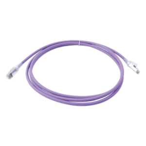 SIEMON ZM6A-S07-08B – Patch Cord Cat6A S/FTP / CM-LS0H / 2.13 m (7 ft) / Blindaje 360° / Alta Densidad / Violeta