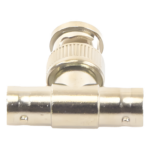 EPCOM TITANIUM TT-RG-12 – Adaptador Coaxial T / BNC Macho a 2x BNC Hembra / 75 Ohm / Contactos Oro / Aislante Teflón / CCTV Profesional