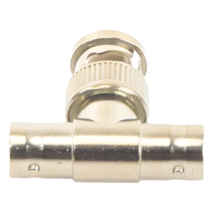 EPCOM TITANIUM TT-RG-12 – Adaptador Coaxial T / BNC Macho a 2x BNC Hembra / 75 Ohm / Contactos Oro / Aislante Teflón / CCTV Profesional