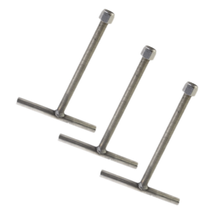 SAB-60G – Juego de Anclas / Varilla Roscada 20x27 cm / Acero Galvanizado por Inmersión / 3 Piezas / 0.66 x 0.89 pies