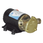 JABSCO 18660-0121 – Bomba de sentina / 12 Vcd / 24 lpm (6,3 gpm) / Altura 10 pies (3 m) / Cuerpo bronce / Puertos 1 pulgada