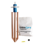 LINKEDPRO BY EPCOM LP-GROUND-200A – Electrodo Puesta a Tierra / Cobre Electrolítico / Diseño Delta / Filtro Equipotencial / Compuesto Mineral 12 kg / 200A / Exterior