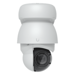 UBIQUITI UVC-AI-PTZ-W – Cámara IP PTZ Industrial / 4K 8 Megapixel / Zoom Óptico 22x / IR 100 m (328 ft) / IA Reconocimiento Facial y Placas / PoE++ / IP66 / Giro Continuo 360°