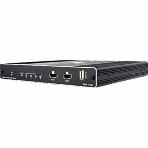 KRAMER VW-4 – Controlador de Video Wall | 4 Salidas HDMI | 1 Entrada HDMI | 1 Salida HDMI Loop | Resolución Máxima de Entrada 4K@60Hz (4:4:4) | Resolución de Salida 1080p | HDCP 2.2 y 1.4 | Escalable hasta 64 Pantallas | Configuración v&iacu