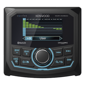 JVC  KENWOOD KMR-XM500 – Estéreo Marino / Pantalla 2.7 Pulgadas / Bluetooth Acceso Directo / IP66 Sumergible / 3 Salidas Previa 4.0 V / USB Frontal + Auxiliar