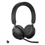 JABRA EVOLVE2-65-STEREO-MSBK-C – Auricular Estéreo Inalámbrico / 37 Horas Autonomía / Cancelación Activa de Ruido / Busylight Omnidireccional / Dongle USB-C / 3 Micrófonos MEMS