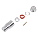 RF INDUSTRIES,LTD RFN-1024-1SI – Conector Coaxial N Hembra / Rosca / Para Cables LMR-400 y RG8/U / Cuerpo Bronce Plateado / Contacto Oro / Aislante Teflón