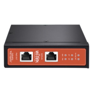 WI-TEK WIPOE58BTIDC – Inyector PoE Industrial / Entrada 12-57 VDC / Salida PoE++ 90W / Gigabit Ethernet / Riel DIN / Sin Ventilador