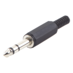EPCOM PROAUDIO EP-TRS – Conector Macho Estéreo / 6.35 mm (1/4") / Cuerpo Plástico / Terminación Soldadura / 28-14 AWG