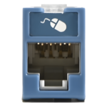 SIEMON U5-H06NS – Jack / Cat5e UTP / Montaje Híbrido Plano-Angulado / Terminación 110 / Azul / -10 a 60 °C / UL 94 V-0