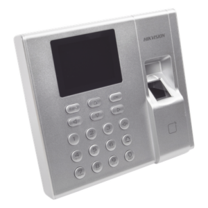 HIKVISION DS-K1T8003EF – Terminal de Control de Acceso / Huella y Tarjeta EM / 1,000 Usuarios / 100,000 Eventos / Pantalla LCD 2.4" / Relay 600 lbs / P2P