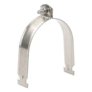 SYSCOM TOWERS STRUT-STRAP4 – Abrazadera Strut Clamp / Acero Inoxidable 304 / 4" (101.6 mm) / Tubo 114 mm / Ancho 32 mm / Tornillo M8 Incluido